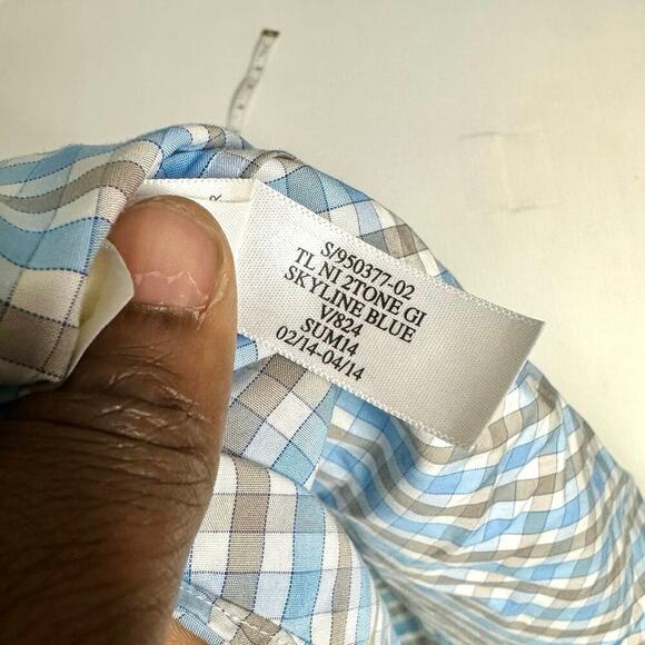 Banana Republic Men’s SLIM-FIT DRESS SHIRT Size Medium Tall Color Skyline Blue - Picture 6 of 12
